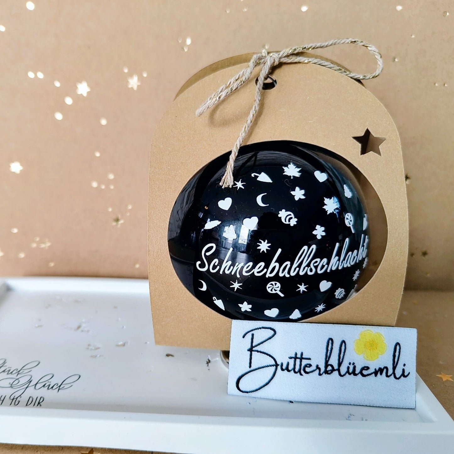 Weihnachtskugeln Glas 8cm mit Text  oder Personalisiert